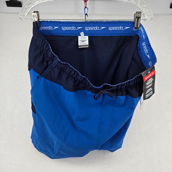 Speedo Mens Swim Trunks Blue Size XXL‎ Marina Flex Volley 17" Pocket NWT - Picture 5 of 13